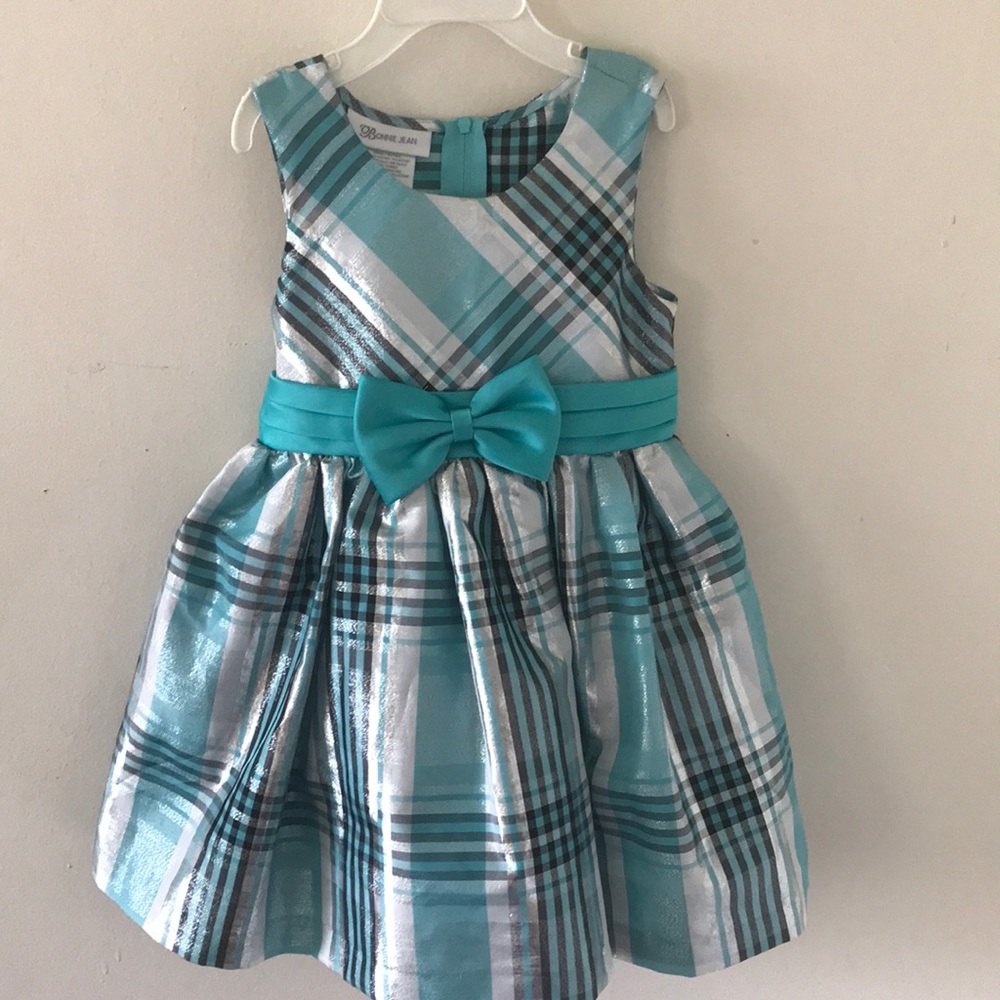 Bonnie Jean Occasion Dress with Black Velvet Shrug